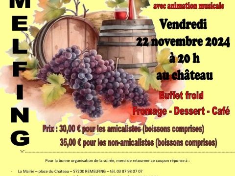 Image Soirée Beaujolais Nouveau au château de Rémelfing